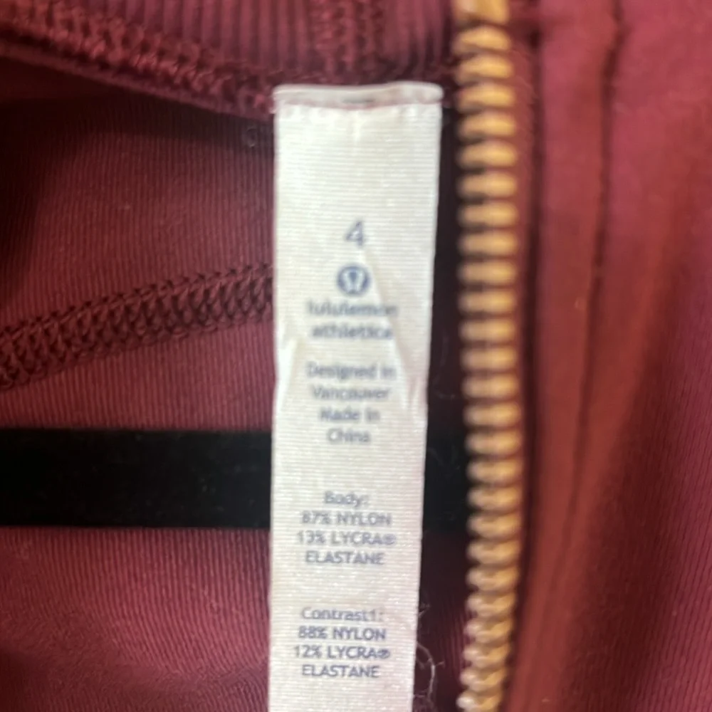 Women's Lululemon Studio Jacket Burgundy Hoodie - Picture 6 of 10